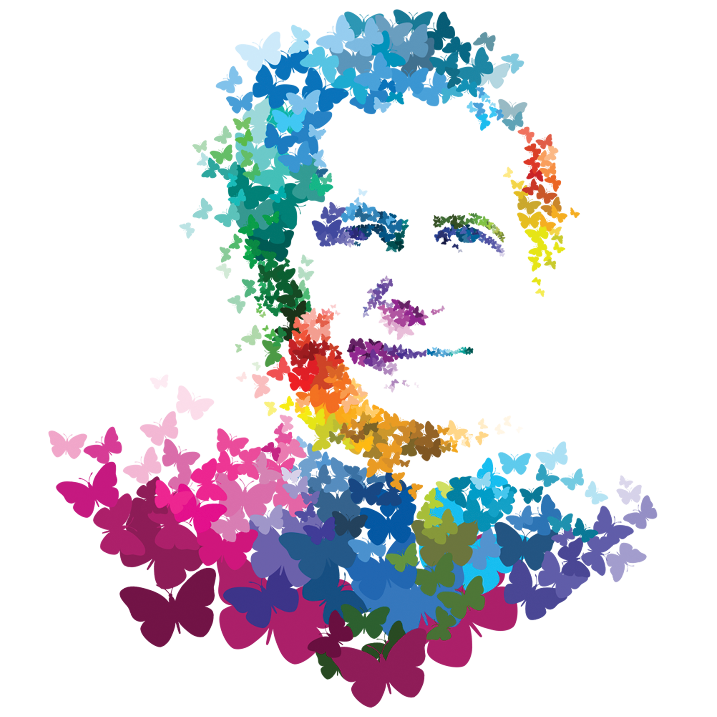 St. John Bosco vector art with butterflies